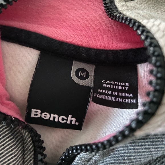 Bench Black/White/Pink Zip-Up Hoodie - Picture 2 of 6